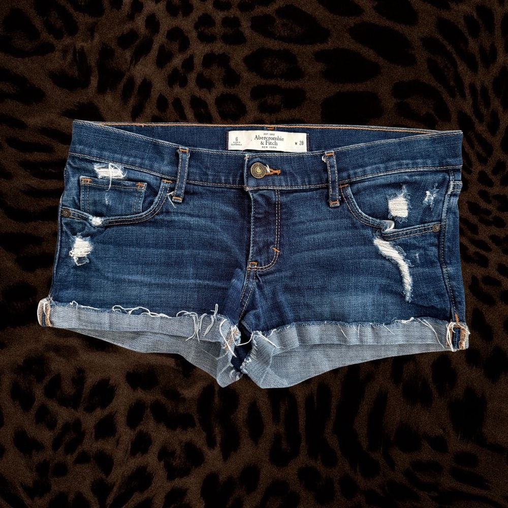 Y2K Abercrombie & Fitch Dark Wash Low Rise Shorts